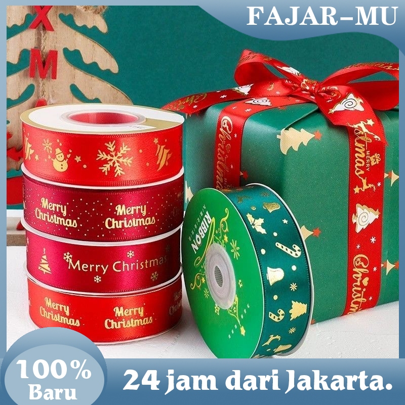 

2.5x230cm Pita Christmas / Christmas Gift Wrapping Ribbons / Untuk Kerajinan Dekorasi Liburan DIY