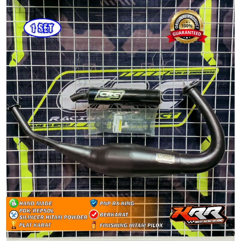 Knalpot Rx King CRC Repsol PDK Scorpio Full Hitam doff Porting harian