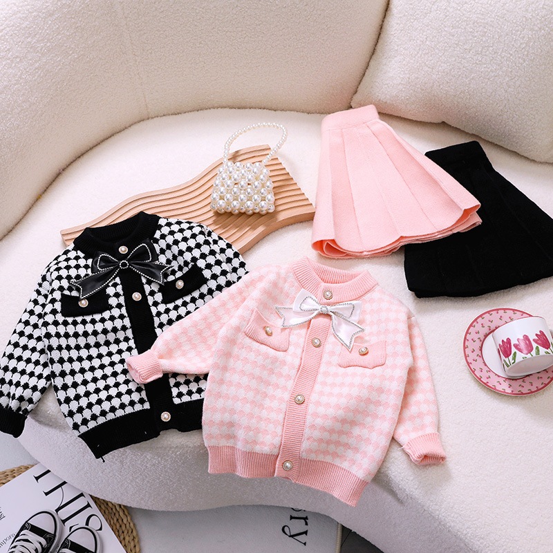 AURELIA GIRL SET Baju Anak Perempuan Setelan Import Impor RajutFashion Korean Style Atasan Lengan Pa