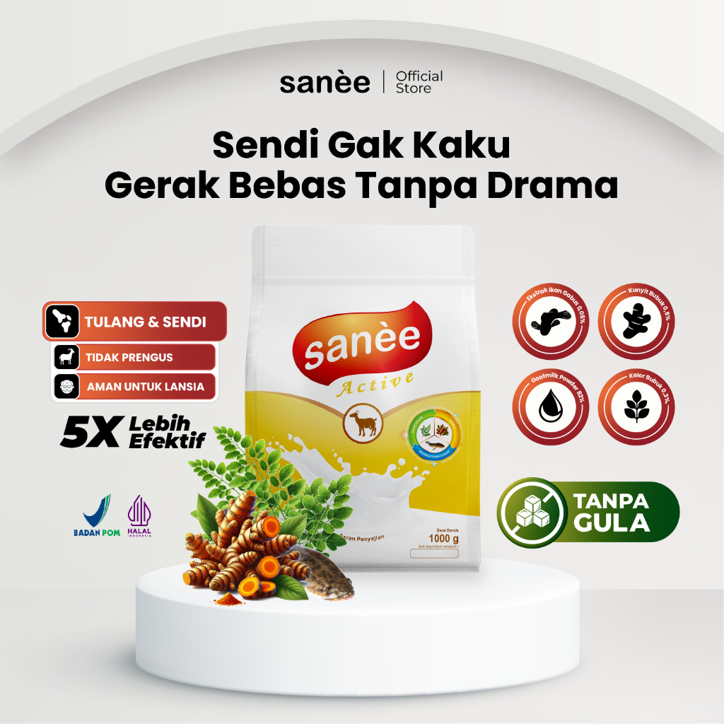 

Susu Kambing Etawa Herbal Alami – Sanee Active 1kg | Atasi Ngilu & Sendi Kaku