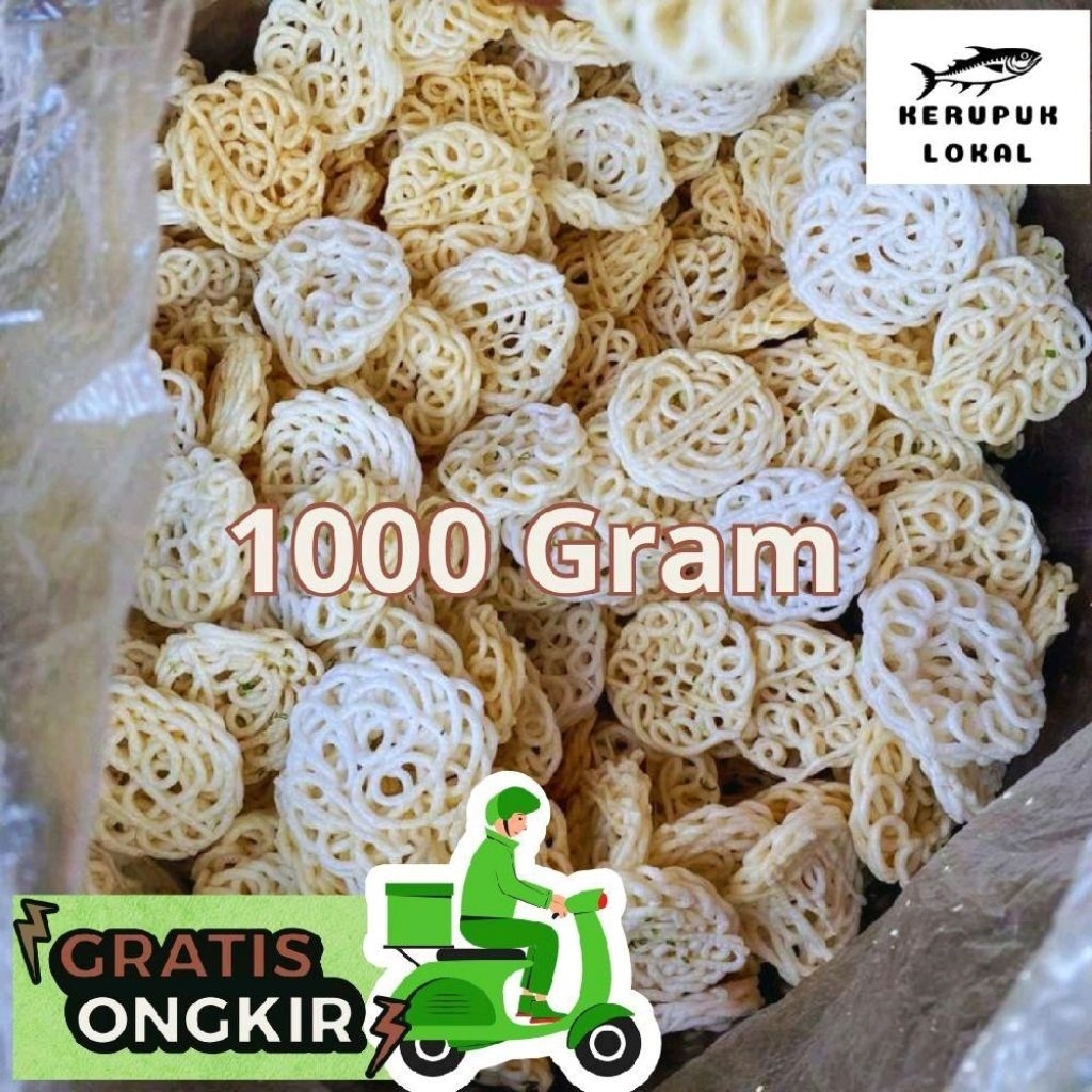 

aneka semua jenis kerupuk mentah/kerupuk mawar/krupuk mawar/kerupuk kembang/krupuk kembang putih