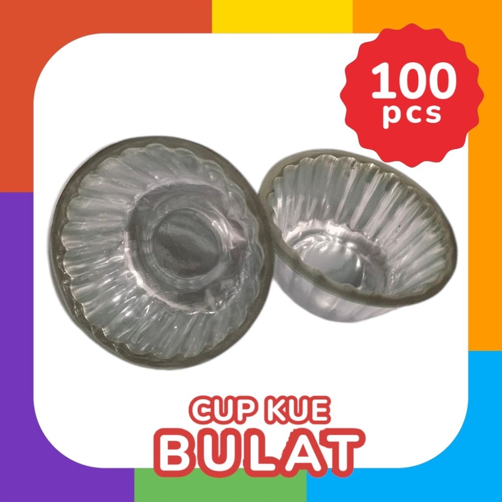 ECERAN [100pc] MIKA CUP KUE KOTAK / BULAT JELLY PUDDING Kemasan Pudding