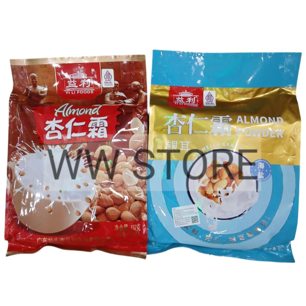 

Serbuk bubuk minuman sereal serealia dengan kacang almond halal MUI YILI YI LI FOODS Almonds Powder ORIGINAL 432g ( 12 sachet x 36g ) / TREMELLA SEA SALT Drink 360g ( 12 sachets x 30g )