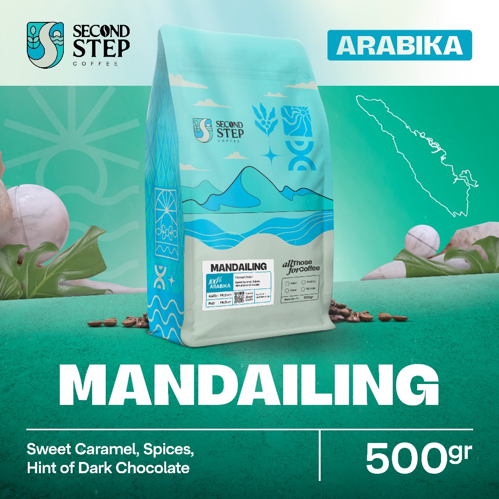 

Kopi Arabika Mandailing Mandheling Arabica Coffee Beans 500gr Biji Bubuk