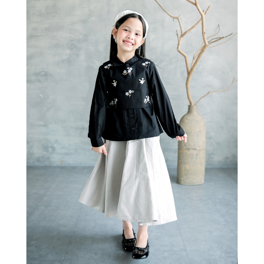 FREIA VEST SHIRT | Hunny Bunny | Setelan Kemeja Rompi Anak Perempuan