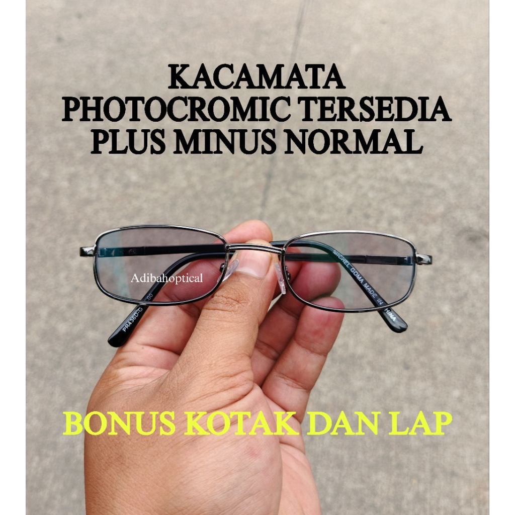 Kacamata Lensa Photocromic Frame Kecil Tersedia Plus Minus Normal kacamata baca pria kacamata baca w