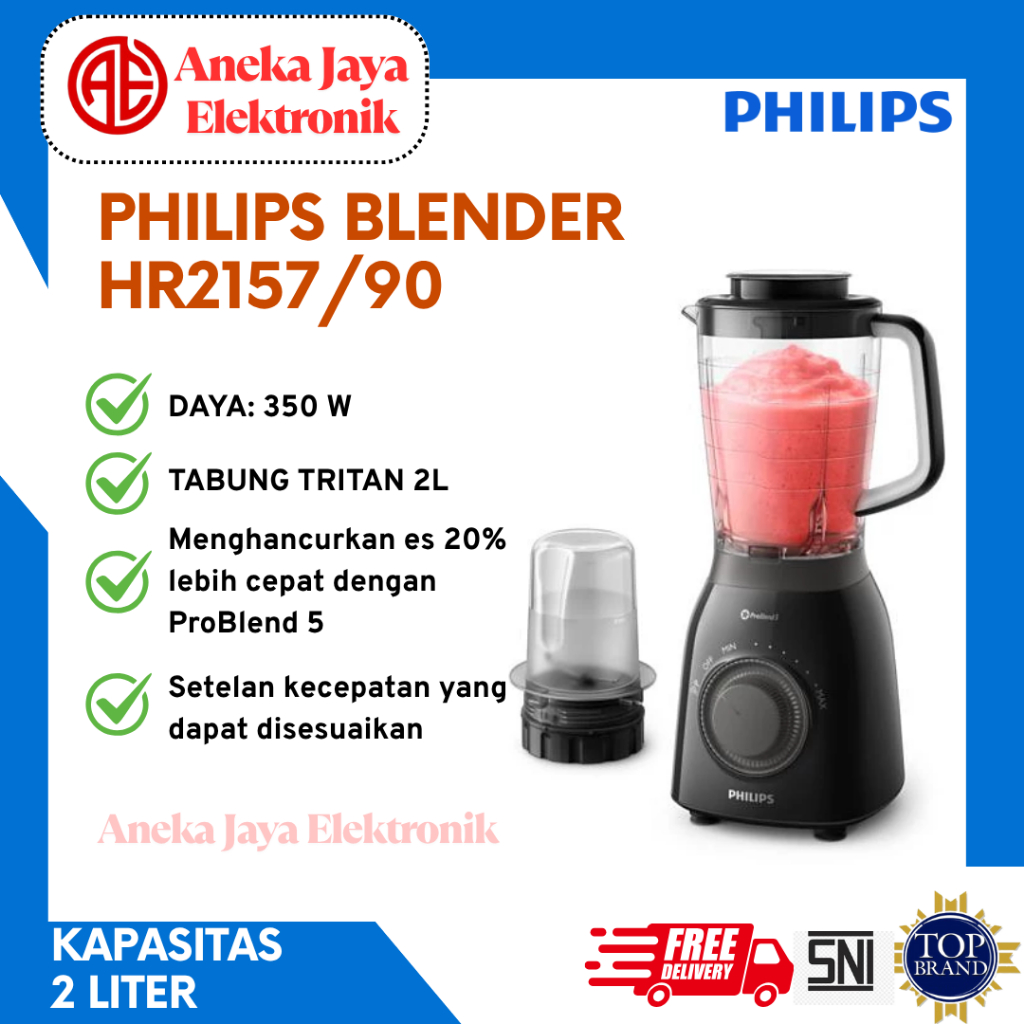 Philips Blender 2L Tritan Jar HR2157/90