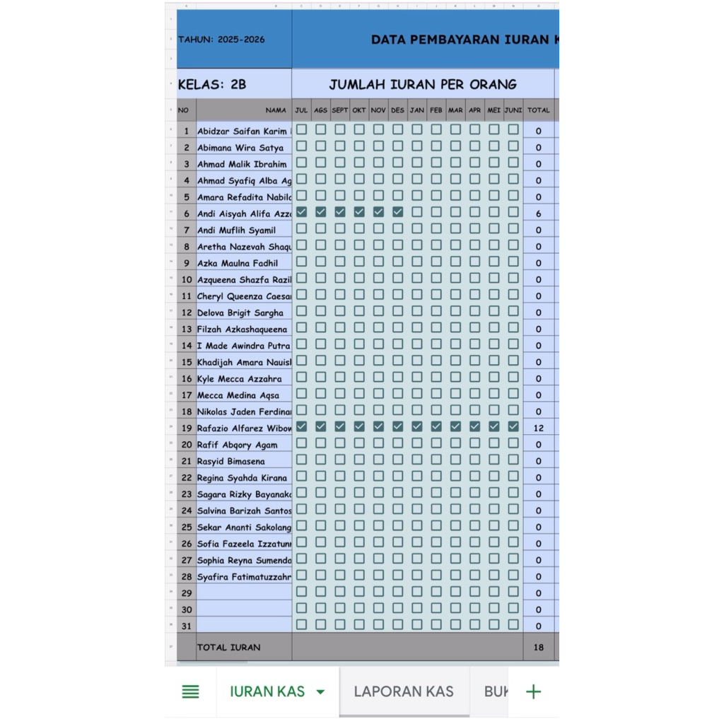 

spreed sheet laporan kas anti ribet, dan transparan