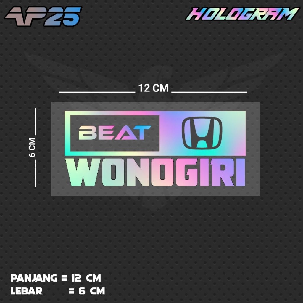 STIKER CUTTING TULISAN BEAT WONOGIRI / AP25 JTG