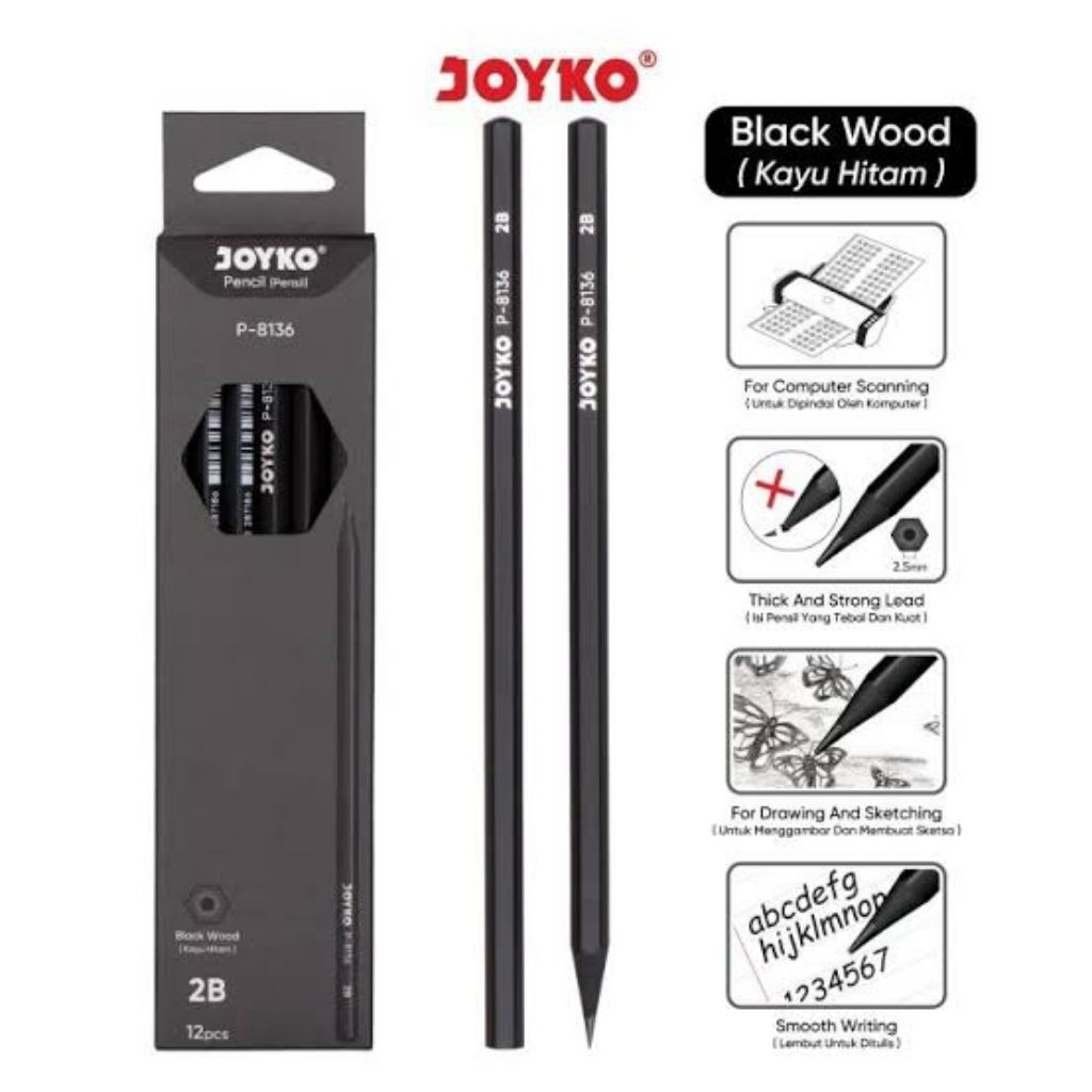 

Joyko Pensil Black P-8136 /dsn