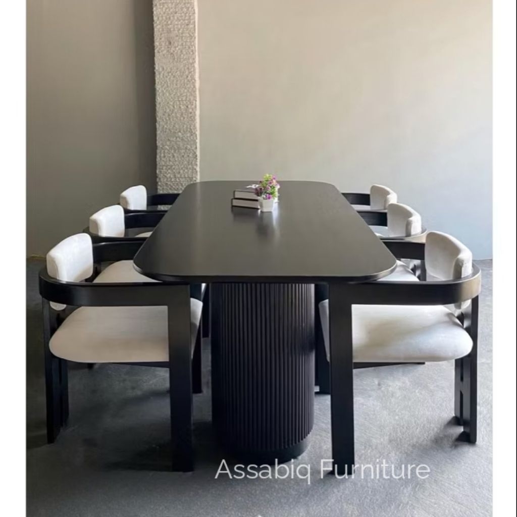 Meja makan minimalis modern kayu jati - Meja makan kayu jati modern furniture mebel jepara