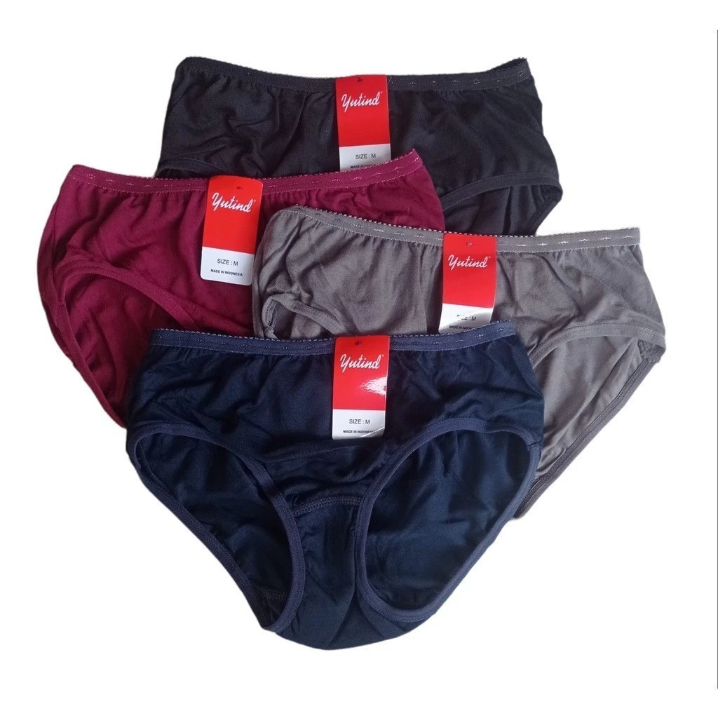 Grosir CD Yutind Isi [ 6 Pcs ] CD Wanita Yutind Gelap SA21 Katun Dewasa | Celana Dalam Perempuan Rem