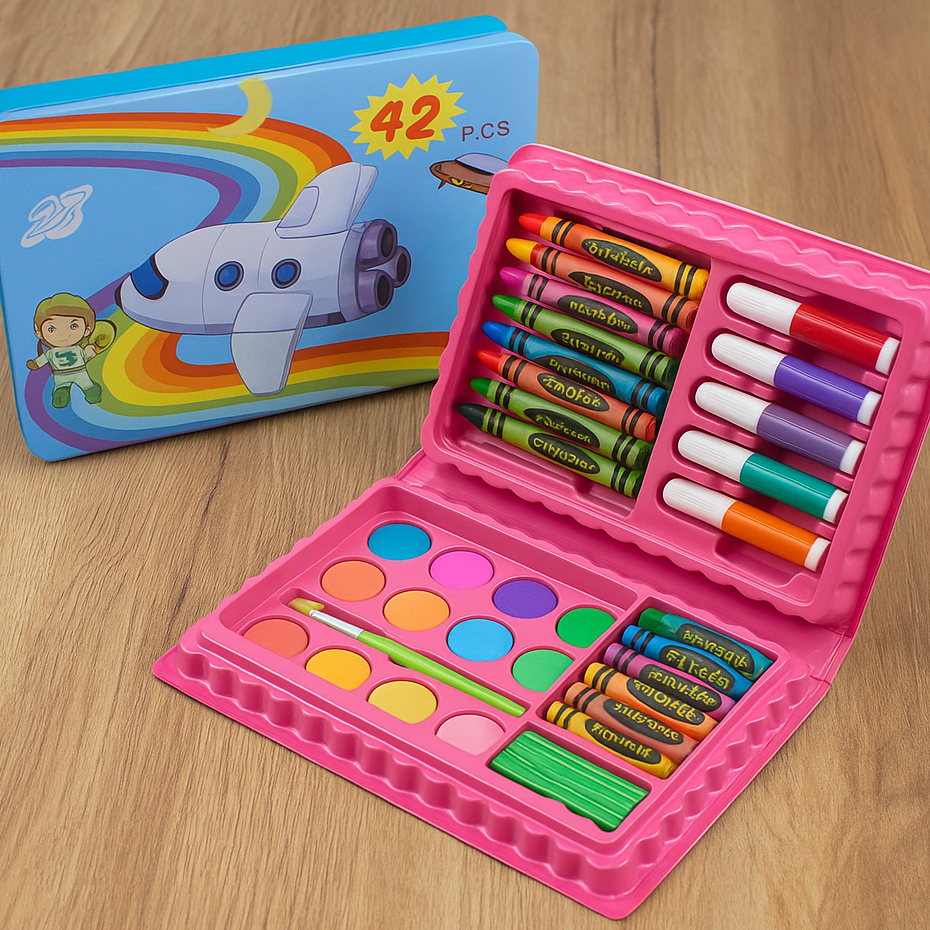 

CRAYON SET ANAK 42 PCS | KRAYON MEWARNAI SET | PENSIL WARNA [BEST SELLER]