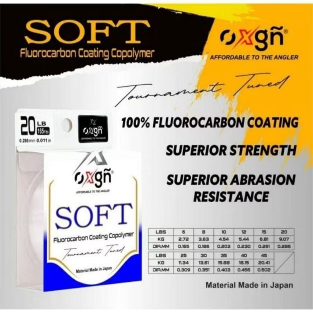 SENAR PANCING OXGEN SOFT FLUOROCARBON 165yds