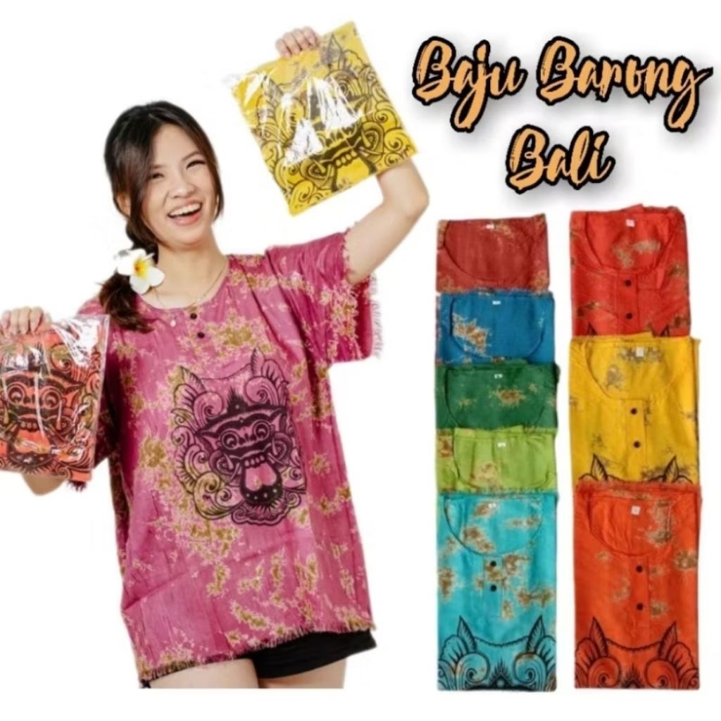 Baju Barong Bali Jumbo M L XL XXL Kaos Barongan Dewasa Pria Wanita Laki Laki Perempuan