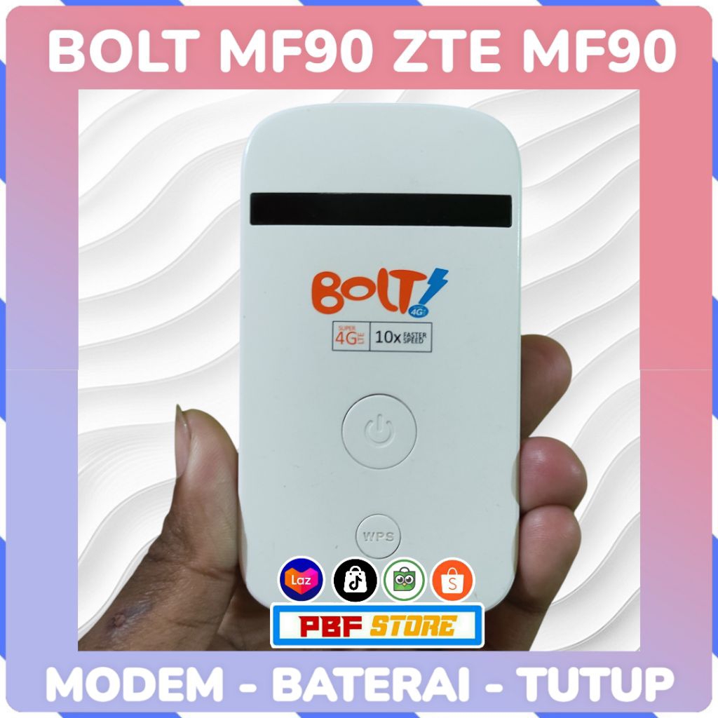 Modem Mifi Wifi BOLT MF90 ZTE MF90 Unlock Semua Operator bisa Bypass nyala tanpa Baterai