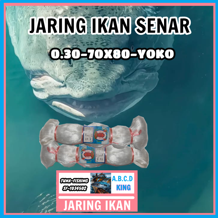 JARING IKAN 030 70x80 YOKO / JARING SENAR 0.30 COD