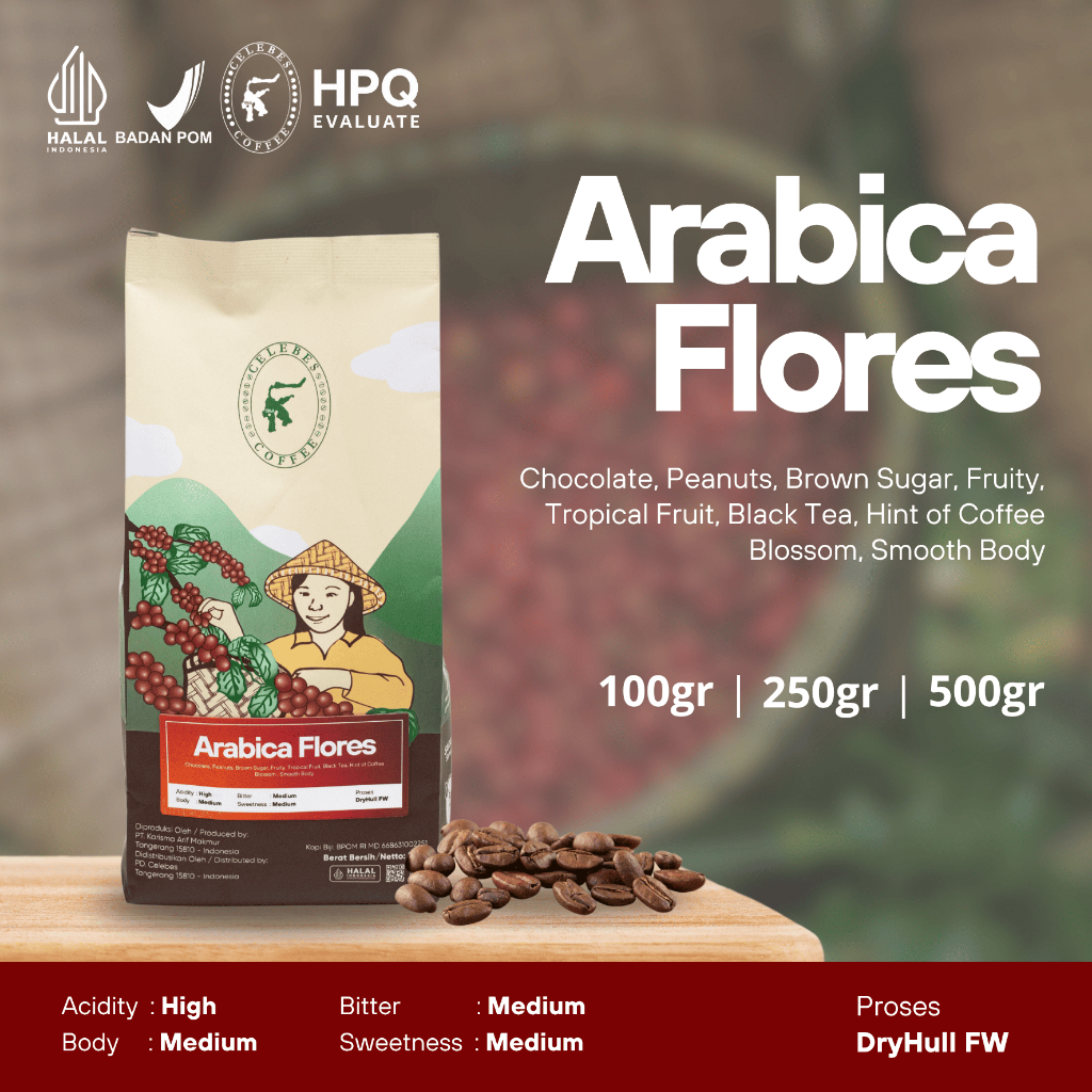 

CELEBES COFFEE - Kopi Arabika / Arabica Flores Bajawa - 100gr / 250gr / 500gr - Biji / Bean / Bubuk
