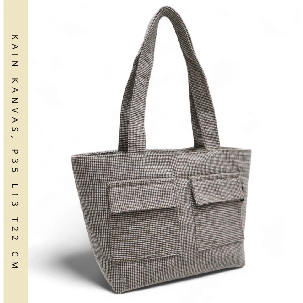 Totebag COD Wanita / Pria Warna Bahan Canvas Tebal Tali Kuat Halus Kantong Polos Kekinian / Totebag