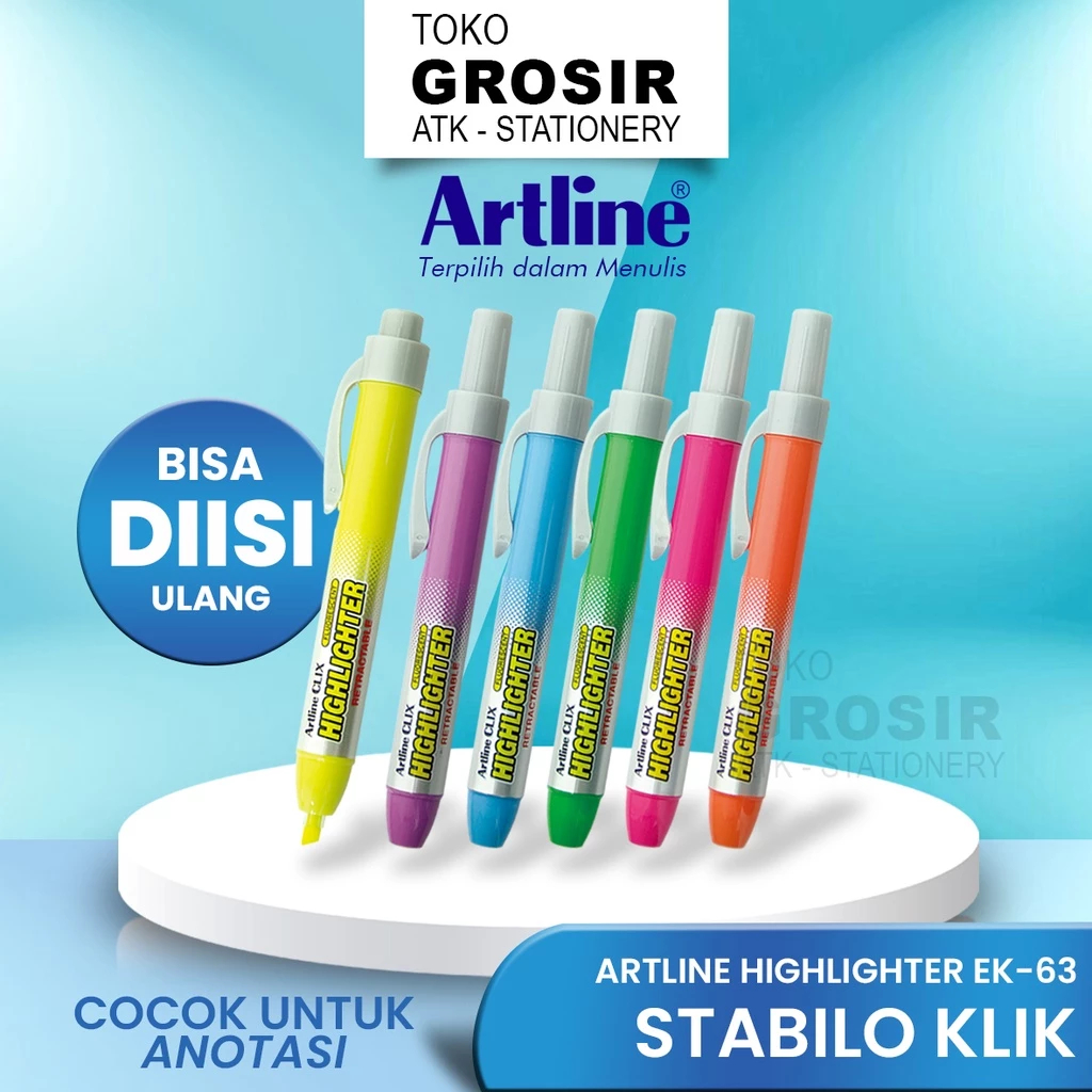 

GROSIR Highlighter Artline Clix EK-63 2