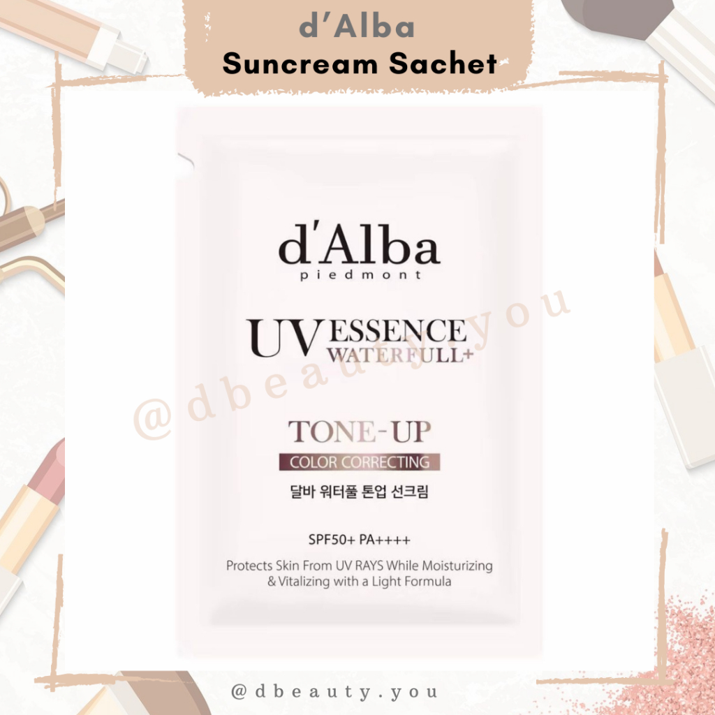 dAlba sunscreen TONE UP Sachet 3ml | La Roche Posay Effaclar Duo+M Moisturizer 2ml SACHET Acne/ Oily