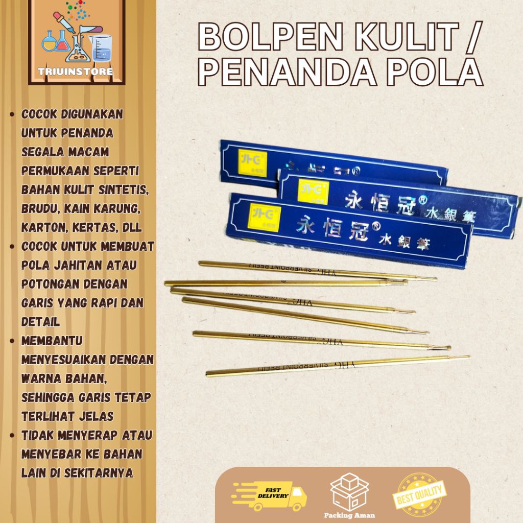 

Silver Pen / Pena Silver untuk Penanda Pola pada Bahan Kulit