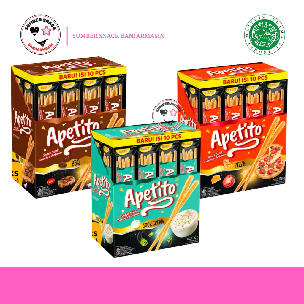 

Apetito Snack Stick Crunchy Box (Isi 10 Pcs/Box) (10x15g) (2 Varian Rasa)