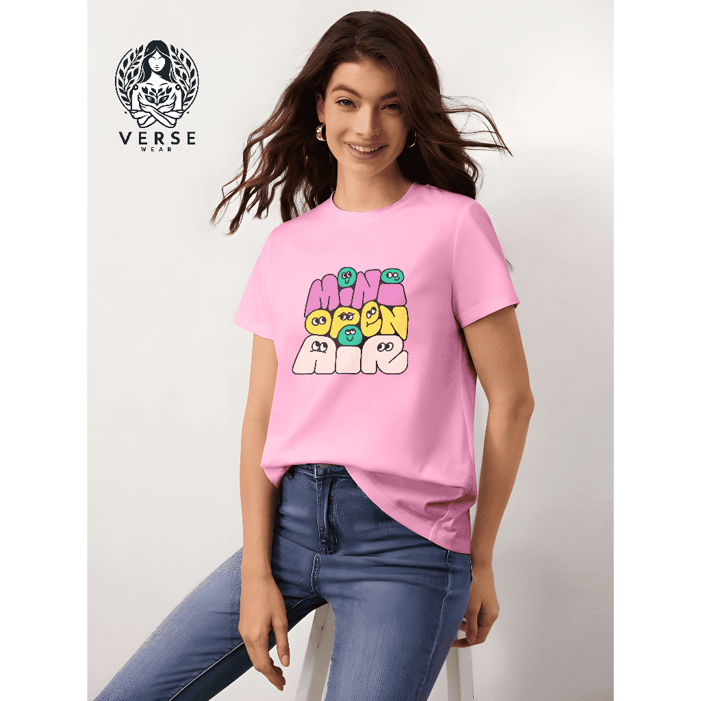 Kaos Wanita Gambar Mini Open Air Distro Premium