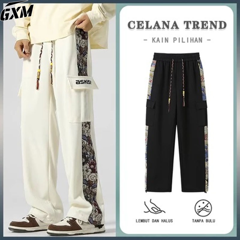Fashion Beruang Bordir Pria Celana Meruncing Bordir Logo Celana Panjang Pria Streetwear Celana Panja