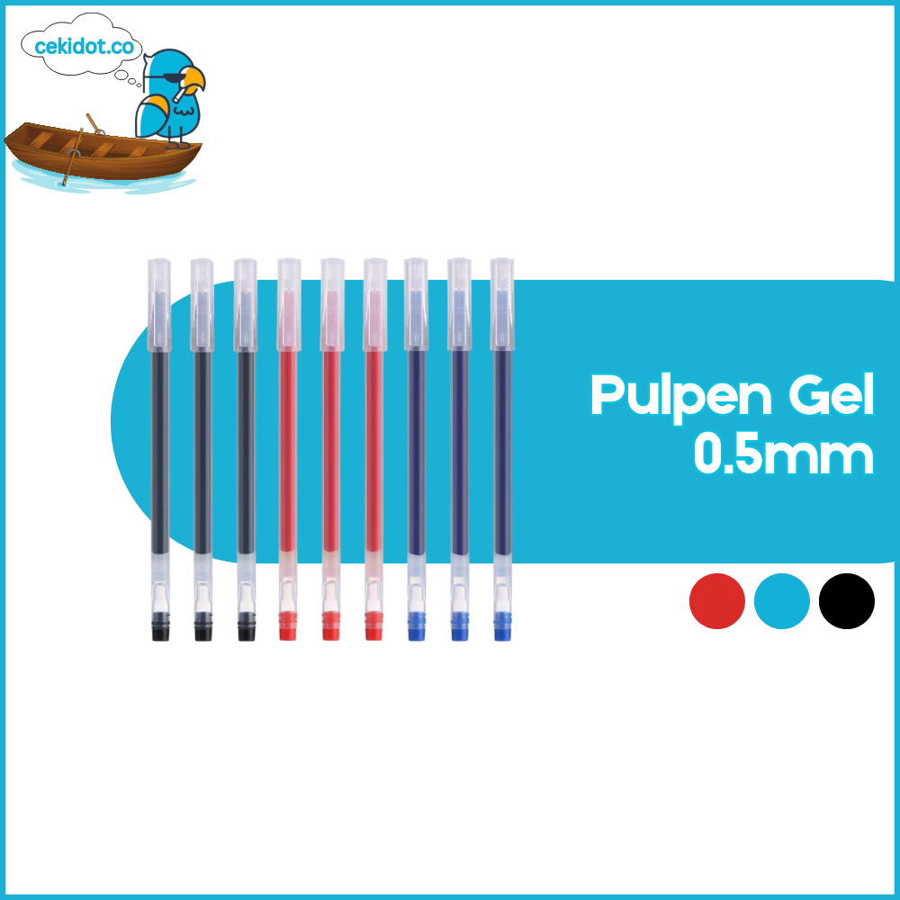 

Pulpen Gel 0.5mm Bolpoin Pena Pulpen Tinta Gel Cair Pena Transparant Pen Gel Y3437