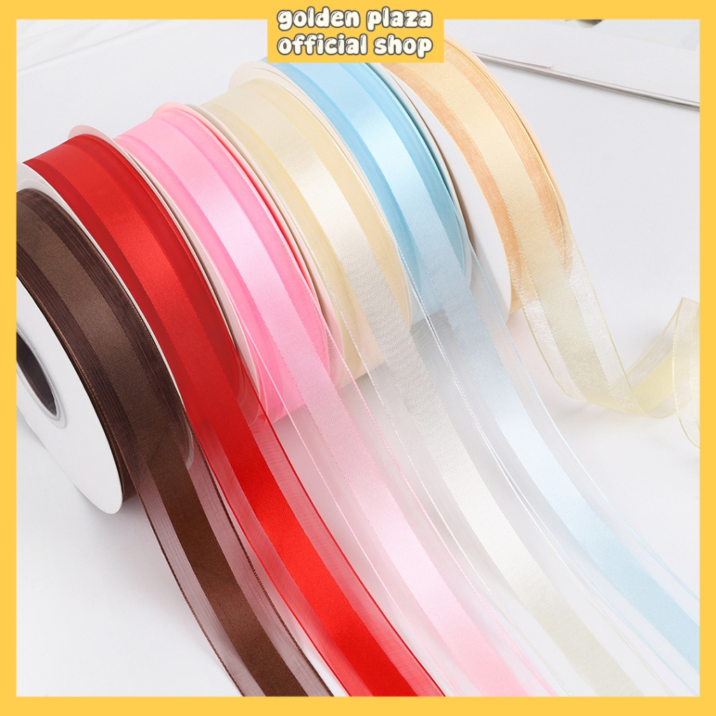 (ROLL) Pita Kado Buket Bunga Pita Bunga Pita Semi Transparent Pita Kado Buket PT03