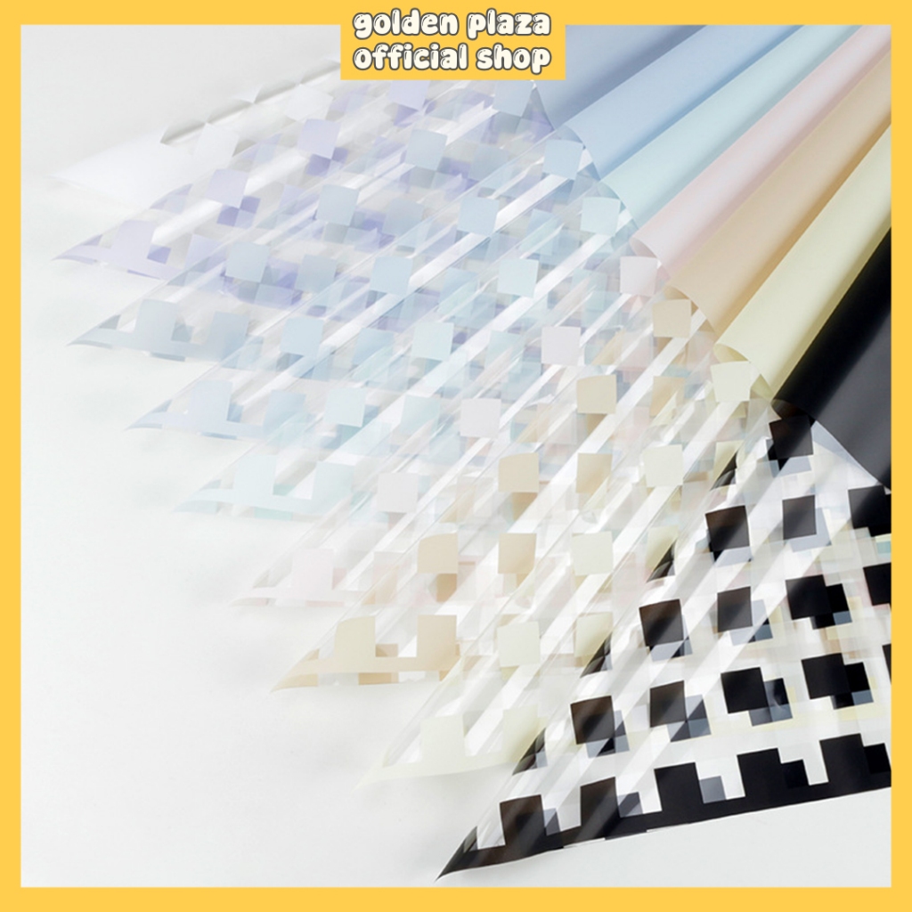 

Kertas Buket Flower Paper Wrapping Cellophane Color Kotak Transparan Kertas Florist Florist KB6112