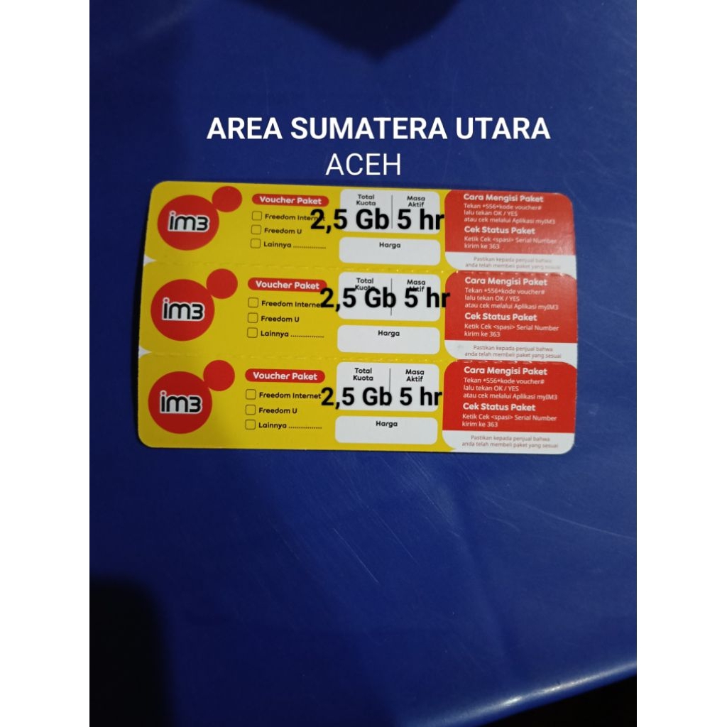 VOUCHER IM3/INDOSAT 2,5GB 5 HARI