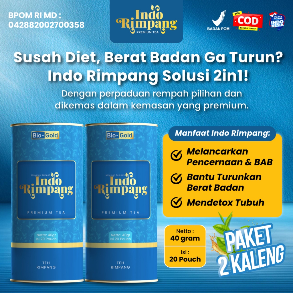 

Indo Rimpang Premium Tea - Teh Detox Alami Bantu Turunkan Berat Badan, Meningkatkan Imunitas dan Energi