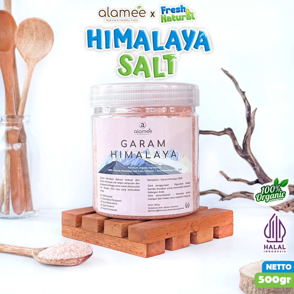 

ALAMEE Garam Himalaya 500 G Pink Himalayan Sea Salt Pakistan fresh and natural