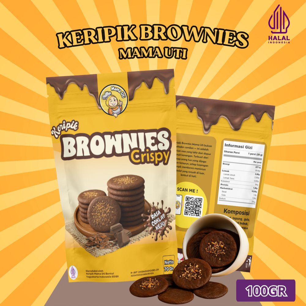 

Keripik Brownies Crispy Mama Uty / Brownis Krispi 100gr / Keripik Bronies / Brownies Renyah / Kripik Brownies Krispy 100gram