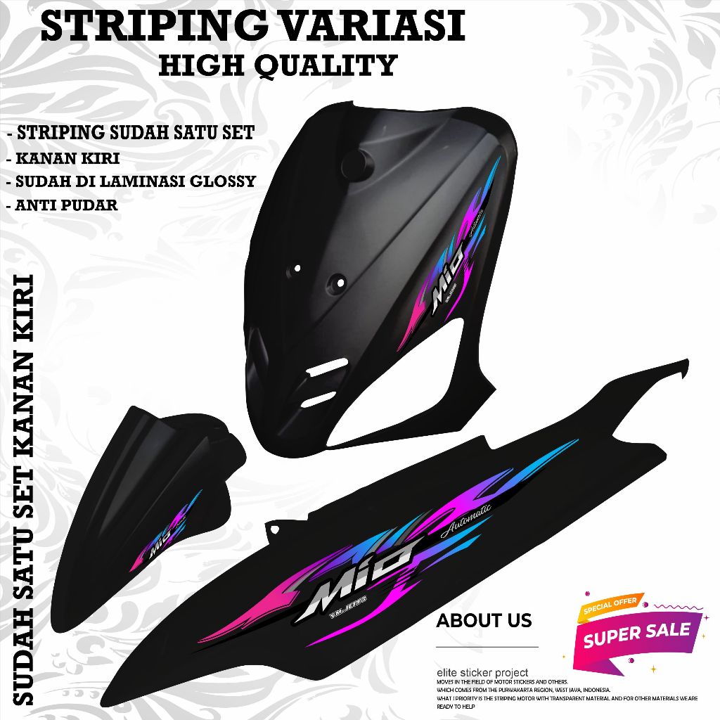 STRIPING VARIASI YAMAHA MIO SPORTY / Striping Mio Sporty