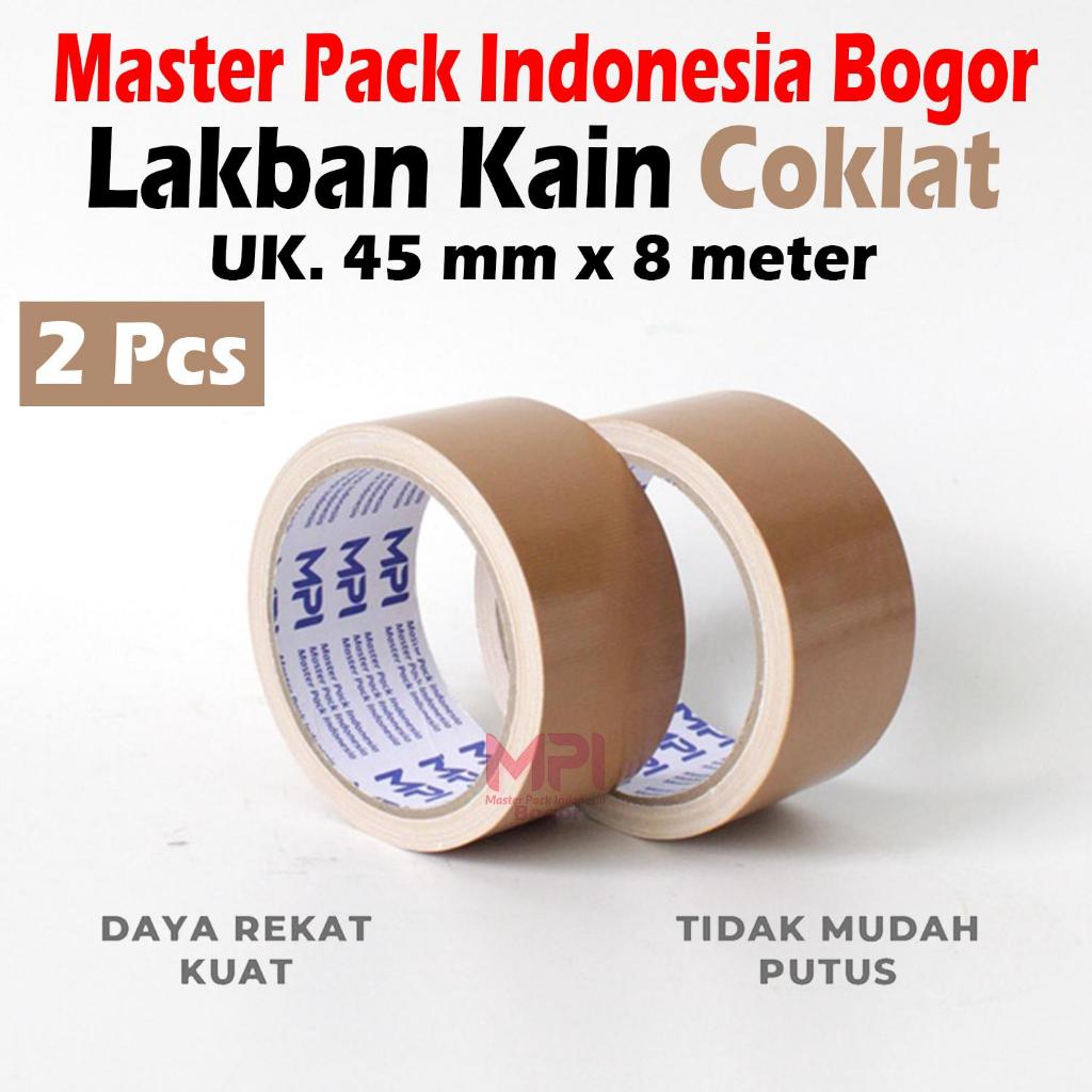 

2 PCS - Lakban Kain Coklat 45 mm x 8 Meter - Cloth Tape Coklat - Lakbna kain