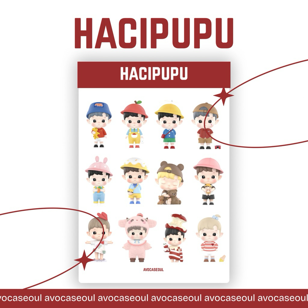 

sticker sheet hacipupu aesthetic ins korea untuk dekorasi scrapbook, deco pola, journaling, phonecase, headphone, stiker lucu