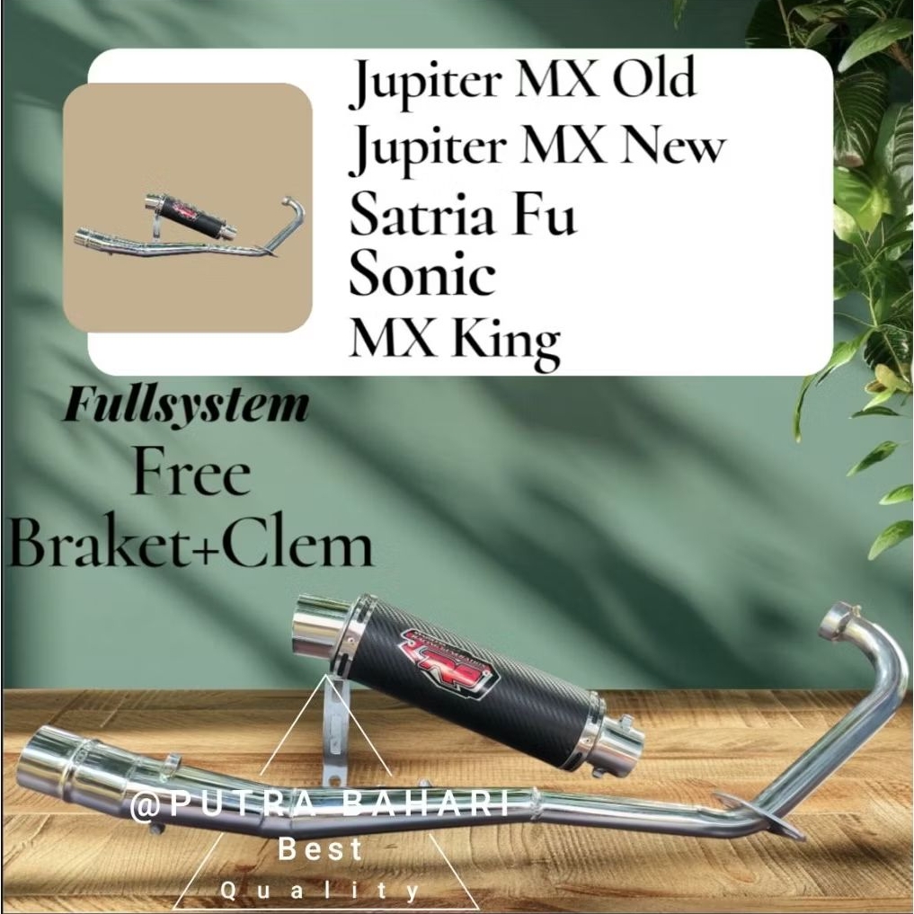 knalpot racing R9 MUGELLO KARBON  untuk motor JUPITER MX, KARBU,OLD.JUPITER MX NEW/SATRIA FU, KARBU,