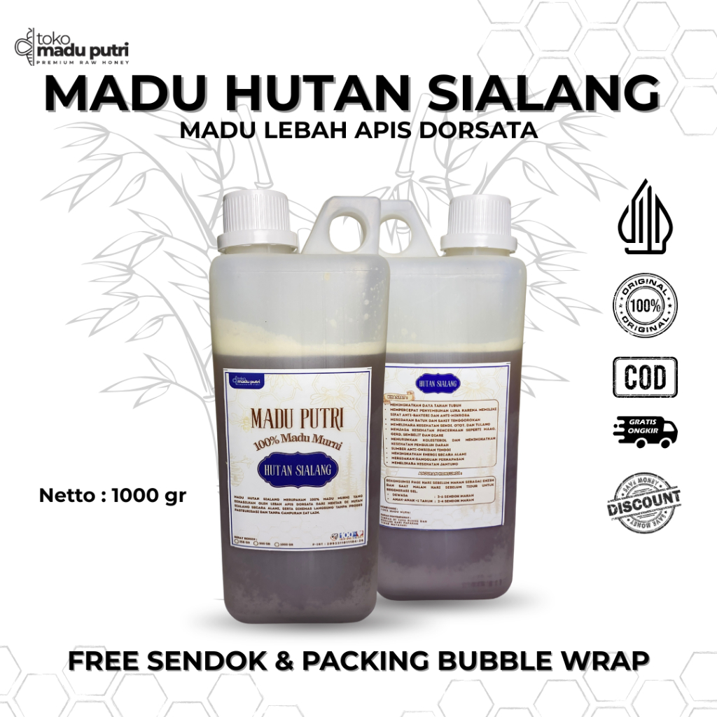 

Madu Putri Hutan Sialang 1Kg – Madu Asli 100% Murni Langka, Lebih Sehat & Alami