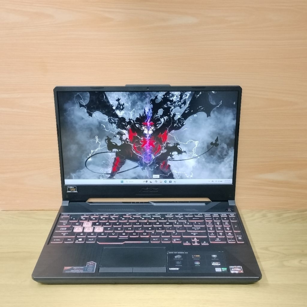 laptop asus tuf gaming a15 Fa506i ryzen 7-4800H GTX 1660ti ram 8gb/ssd 256gb+hdd 1tb fhd ips 144Hz R