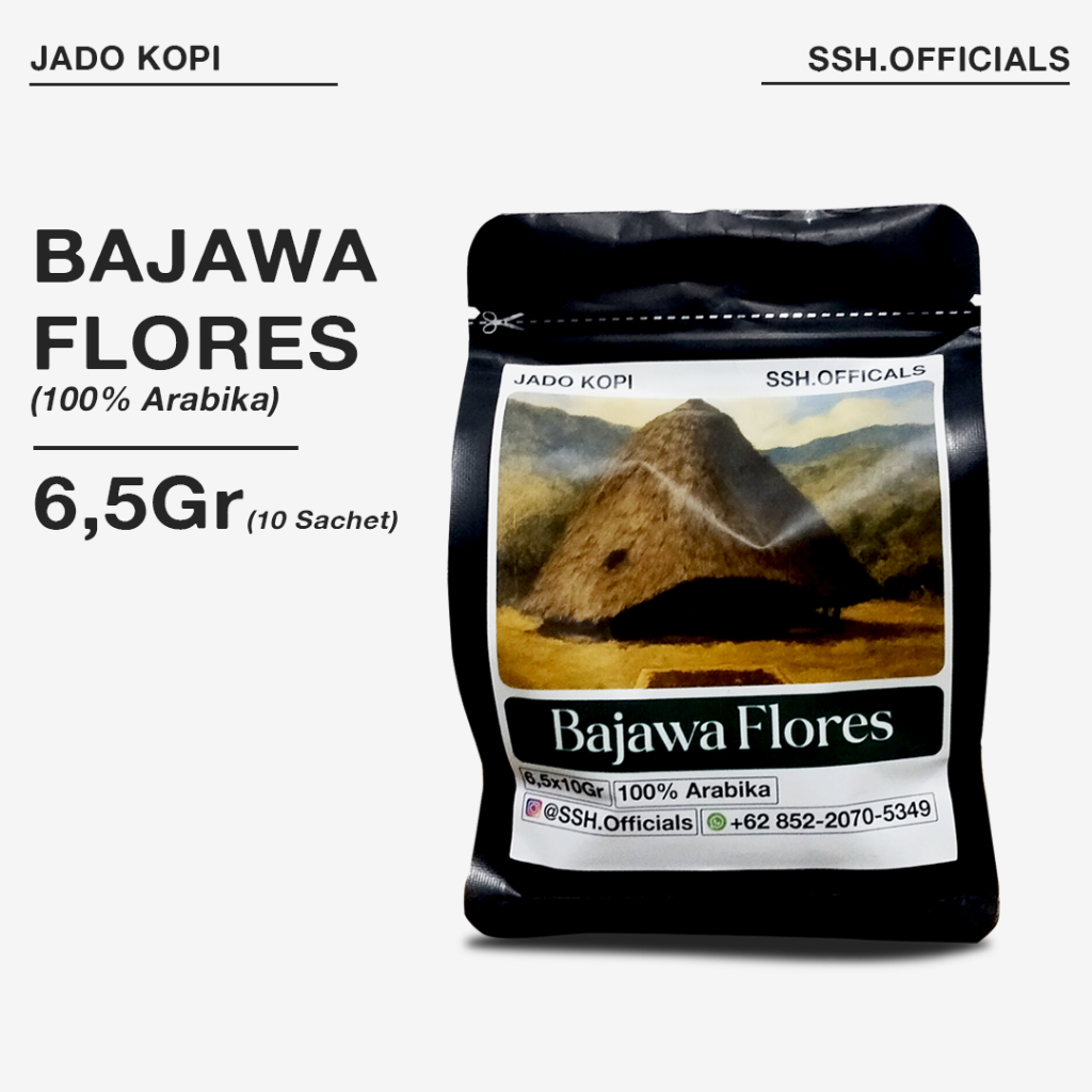 

Kopi Arabica asli 100% Bajawa Flores 6,5 gr Jado Kopi untuk Tubruk, V60 dan Aeropress