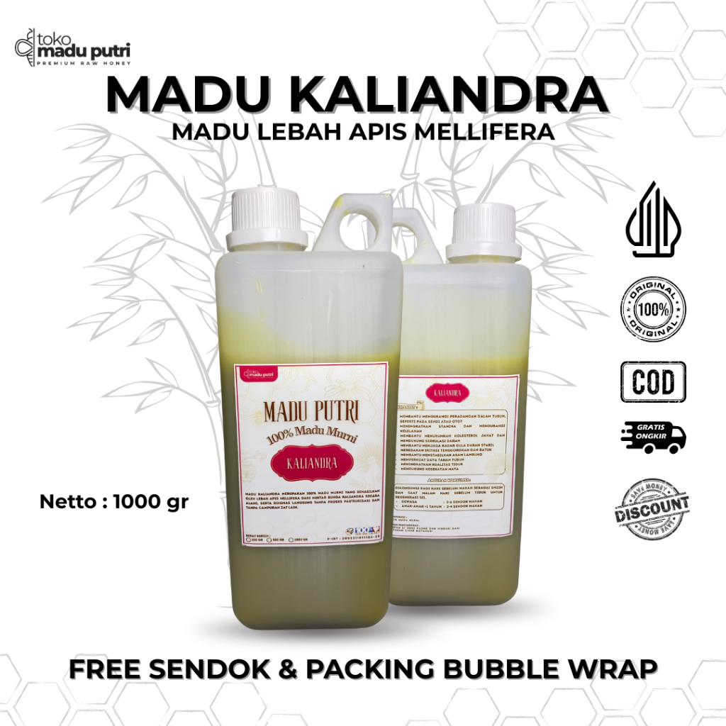 

Madu Putri Madu Kaliandra 1Kg dan 500Gr – Madu Murni Alami Nektar Bunga Kaliandra untuk Vitalitas