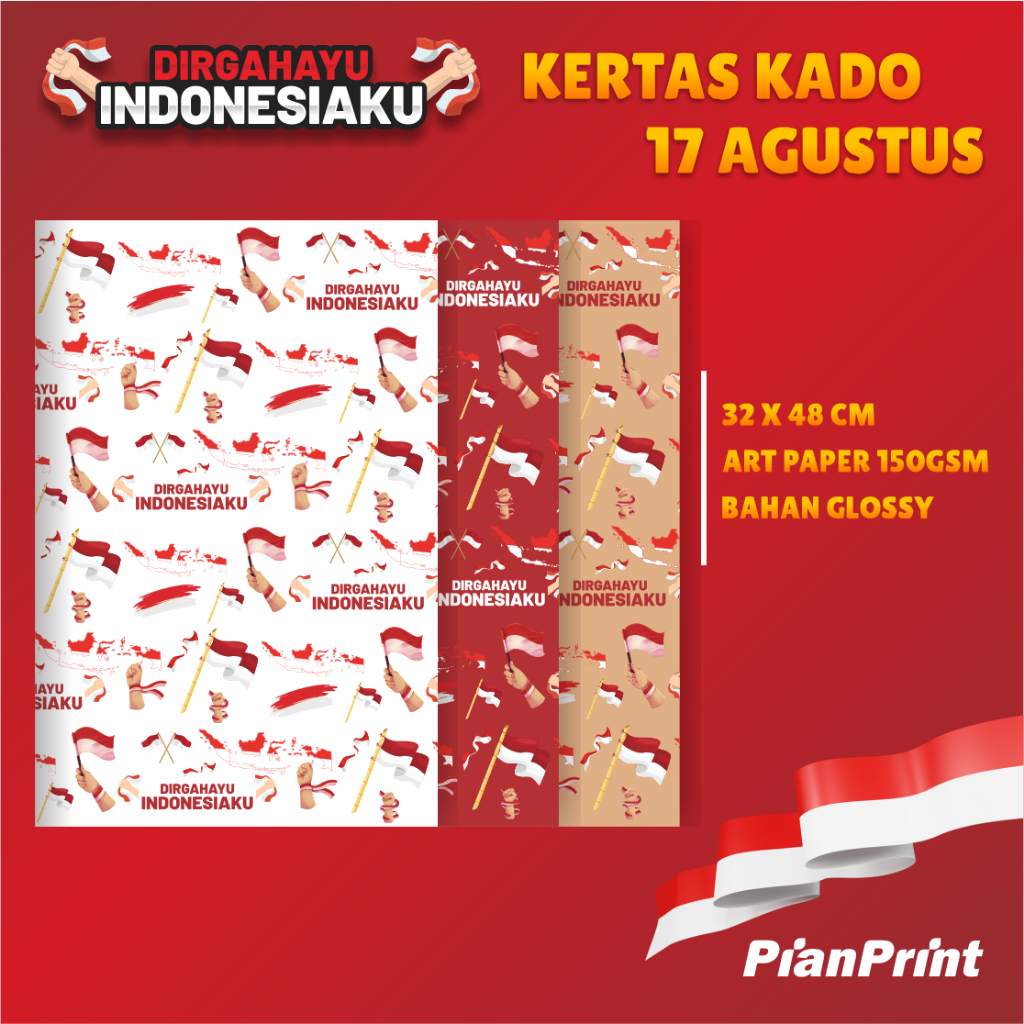 

Kertas kado 17 Agustus | Kertas kado edisi HUT RI