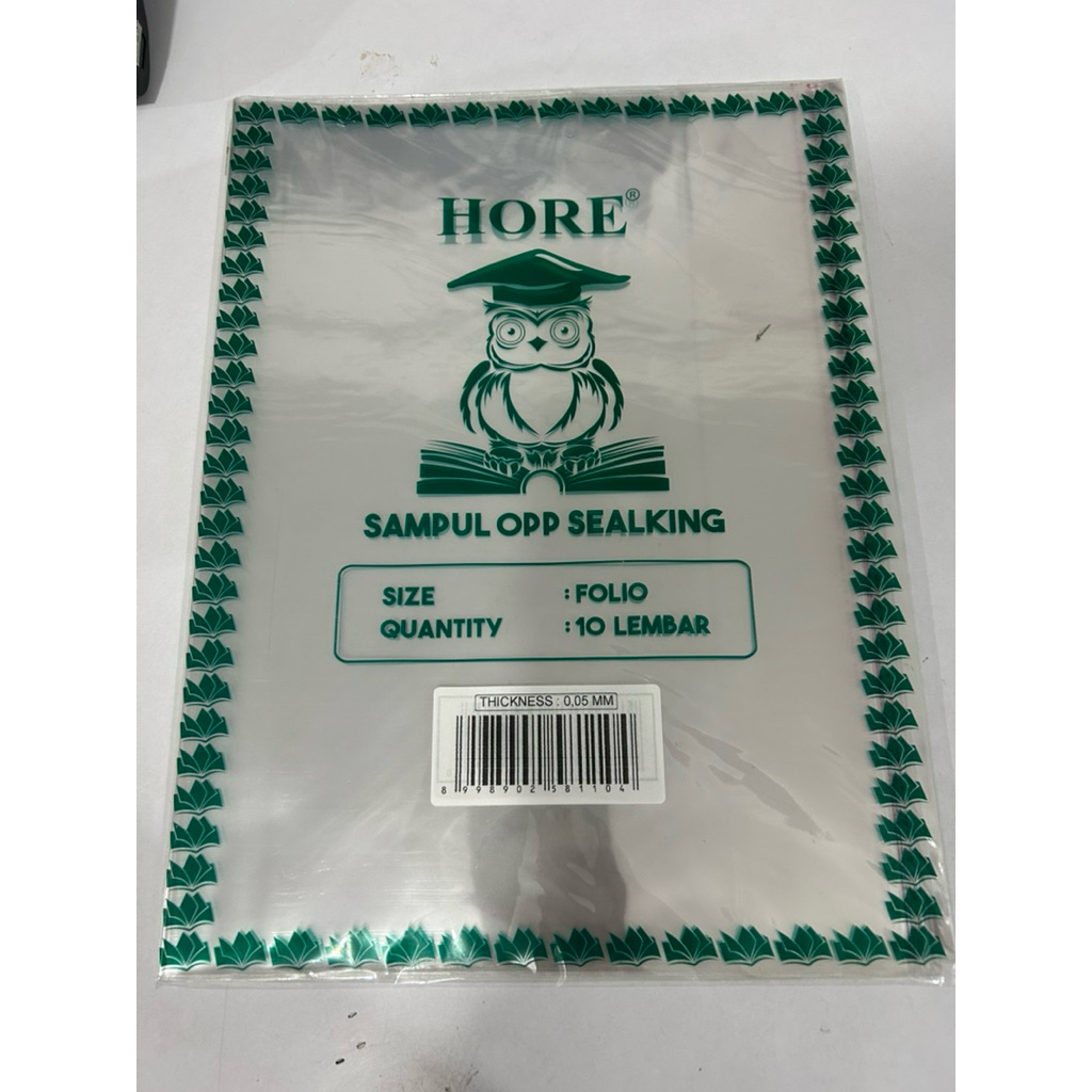 

SAMPUL PLASTIK BUKU PAKET UKURAN FOLIO "HORE" isi 10 Lembar