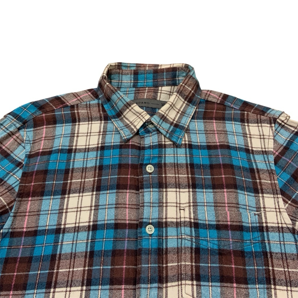 kemeja giiordano flanel size S second original