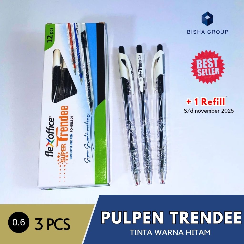 

(3 PCS) Pulpen Trendee 0.6 mm