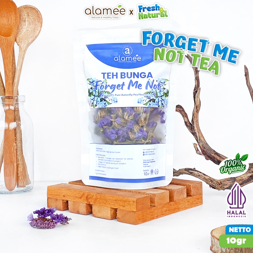 

Teh Bunga Forget Me Not Flower Tea Organik Kering Dried Alami Teh Herbal 10 Gr fresh and natural
