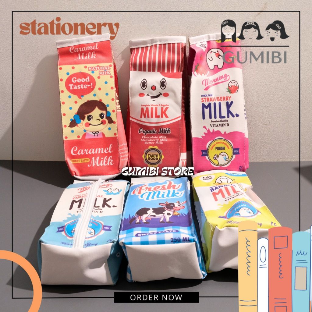 

KOTAK PENSIL SUSU TEMPAT PENSIL MILK PENCIL CASE LUCU MURAH